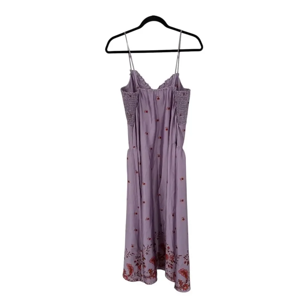 Free People On My Own Floral Satin nightgown purple size Medium M - Picture 5 of 9